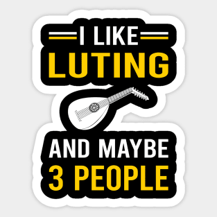 3 People Lute Sticker